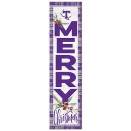 Jardine - Tarleton State Texans 12'' x 48'' Outdoor Merry Christmas Leaner - White