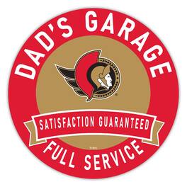 Fan Creations - Ottawa Senators 16" Dad's Garage Wood Sign - Multicolor