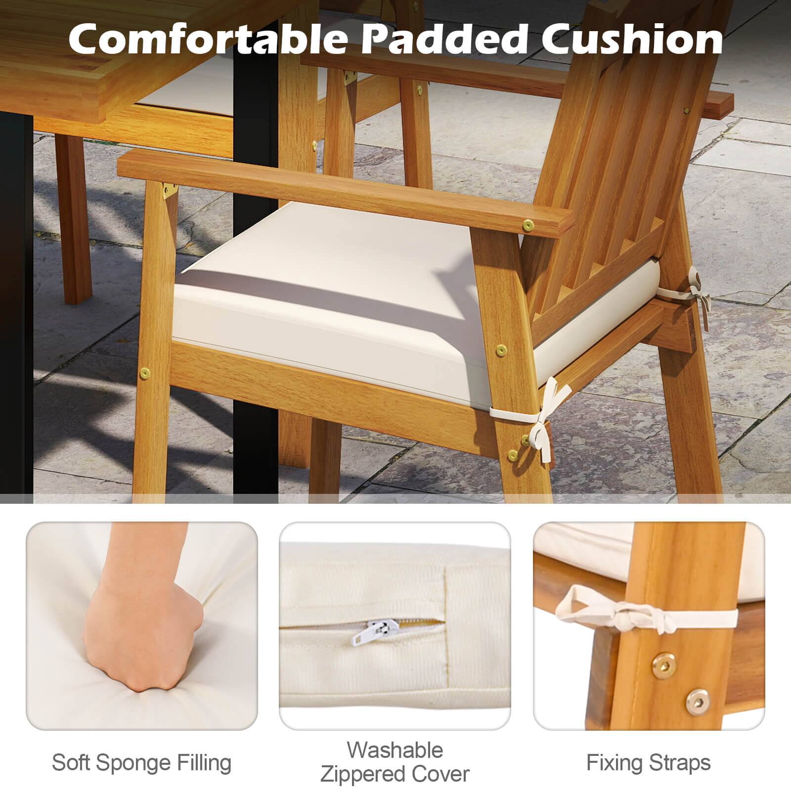 Comfortable Padded Cushion  
Soft Sponge Filling  
Washable Zippered Cover  
Fixing Straps