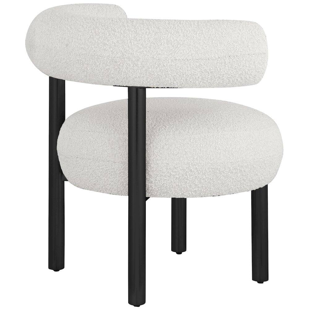 Alt View 4. Meridian Furniture - Bordeaux Cream Boucle Fabric Accent Chair - Beige.