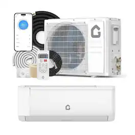 Qeetex - 18.5 SEER2 12000 BTU Mini Split Air Conditioner Heat Pump with Wifi Control, Heat Cool Up to 750 Sq.Ft - White