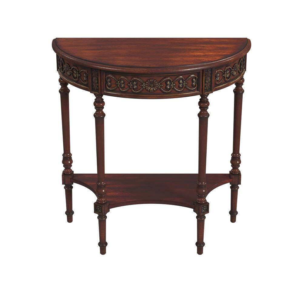 Alt View 2. Butler Specialty - Danelle Demilune 30" Console Table - Dark Brown.