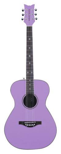 Front Standard. Daisy Rock - Pixie 6-String Full-Size Concert Acoustic Guitar - Powder Pink.