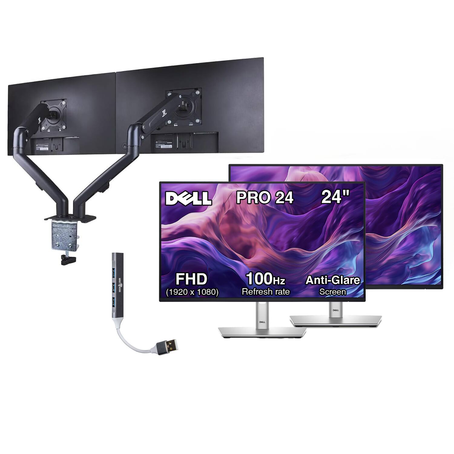 DELL PRO 24 24" FHD (1920 x 1080) 100Hz Anti-Glare Refresh rate Screen