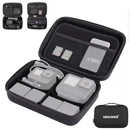 Front. Neewer - Action Camera Case, Splashproof, DIY Dividers.