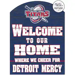 Jardine - Detroit Mercy Titans 16'' x 22'' Indoor/Outdoor Marquee Sign - Navy