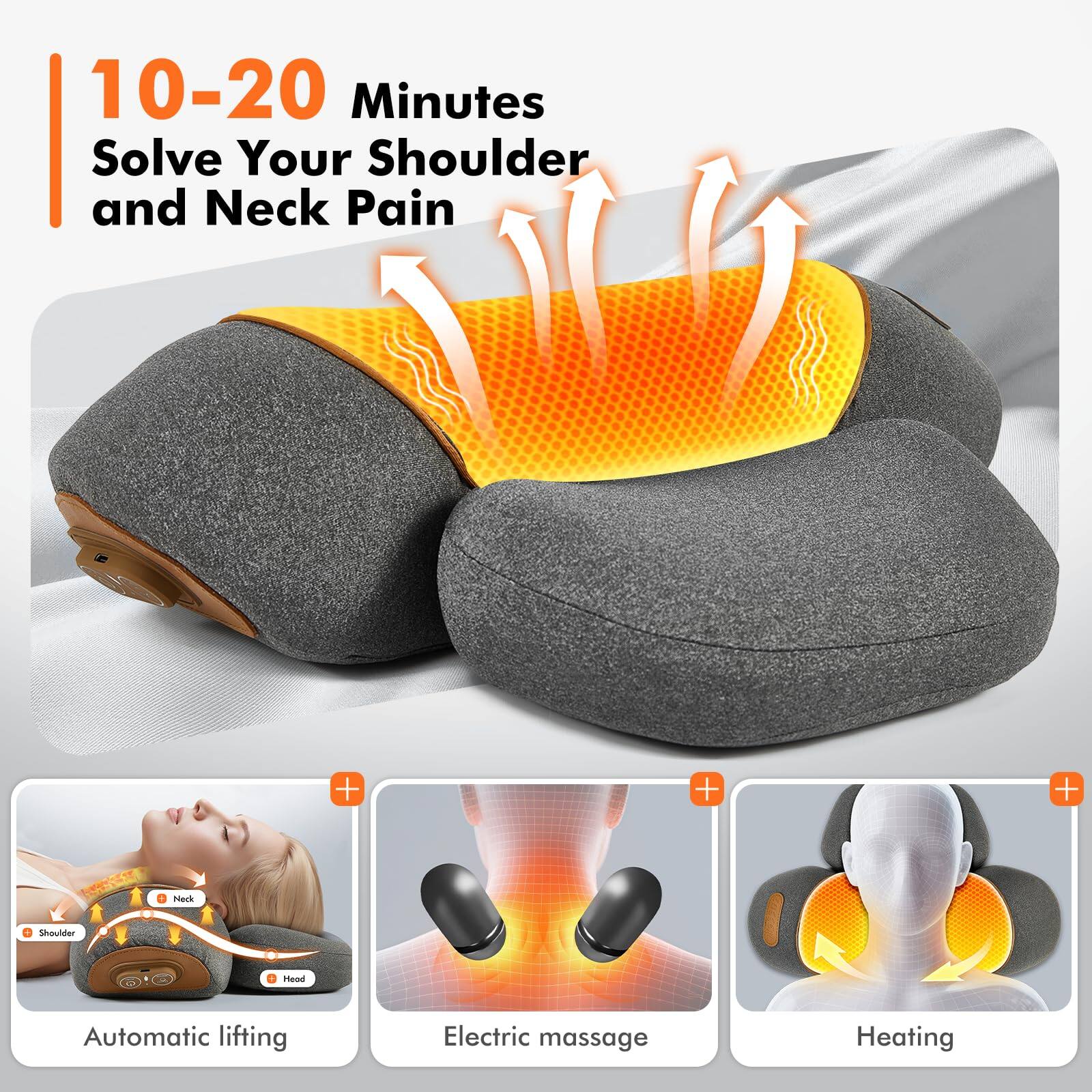 10-20 Minutes Solve Your Shoulder and Neck Pain

Automatic lifting
Electric massage
Heating
