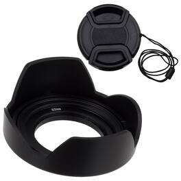 Fotodiox - Reversible Lens Hood Kit with Cap for Samsung 16-50mm f/3.5-5.6 Power Zoom ED OIS Kit Lens - Black
