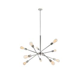 Living District - Axel 10 Lights Pendant - Polished Nickel