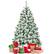 Alt View 19. Costway - 4.5FT Artificial Hinged Christmas Tree Snow Flocked Pine Tree w/400 Tips and Foldable Base - Green/White.