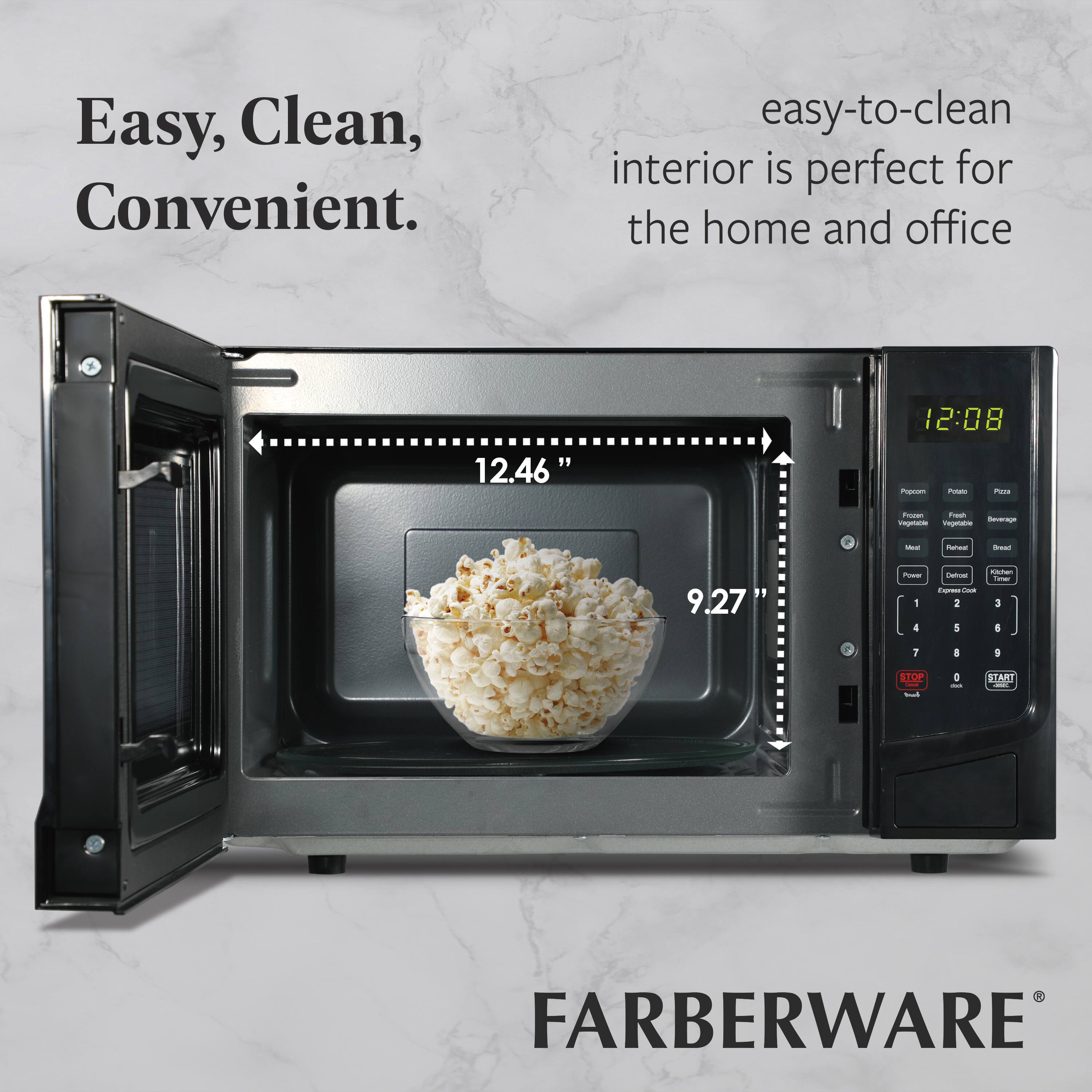 Easy, Clean, Convenient.  
easy-to-clean interior is perfect for the home and office  

12.46"  
9.27"  

FARBERWARE