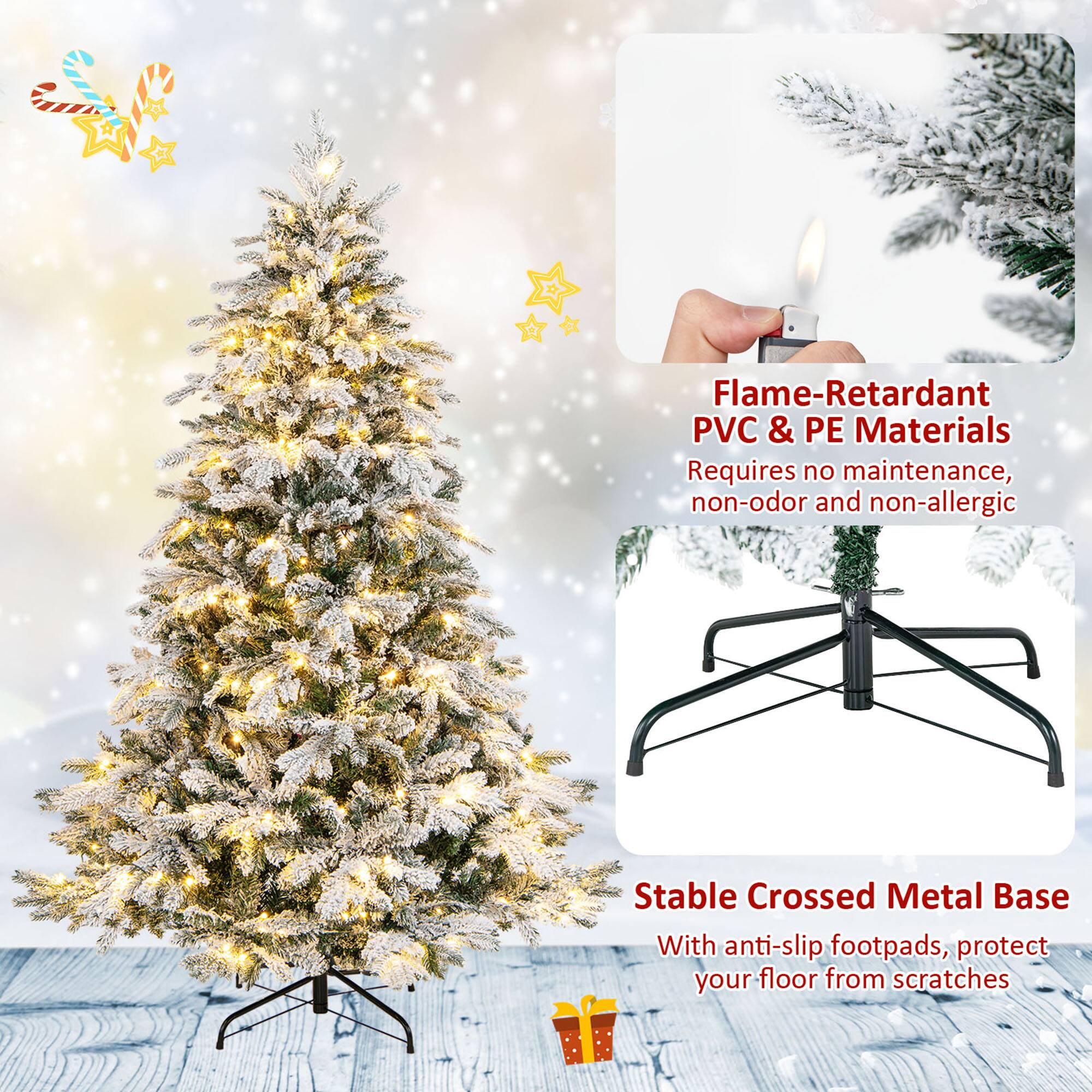 Flame-Retardant PVC & PE Materials  
Requires no maintenance, non-odor and non-allergic  

Stable Crossed Metal Base  
With anti-slip footpads, protect your floor from scratches