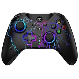 Cluzine - Wireless Bluetooth Game Controller for Switch with Vibration Wake-Up Function 6-Axis Gyro for PC - Black