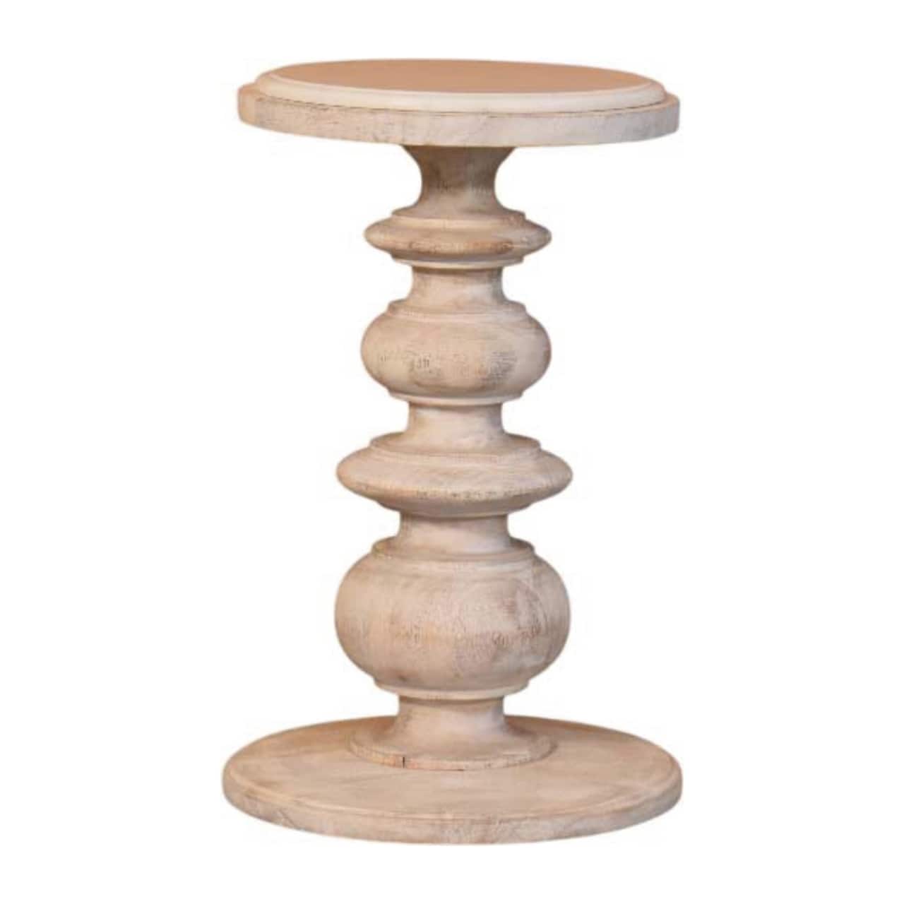 Artisan Furniture - Solid Wood The Bellis Marble Accent Table - Gray