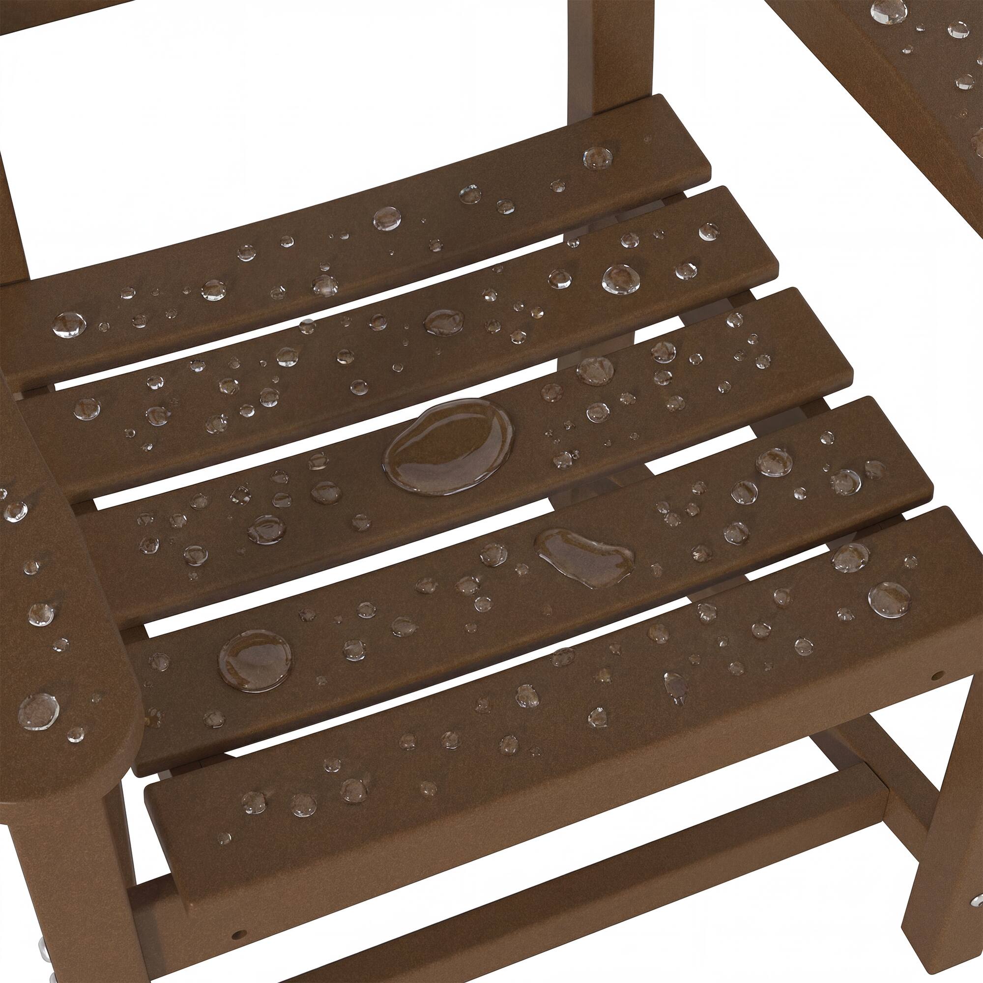 Alt View 10. Famapy - Pairs of HDPE Outdoor Dining Chair - 4 Colors Weatherproof Patio Armchair for Garden, Poolside 330LBS Capacity - Dark Brown.