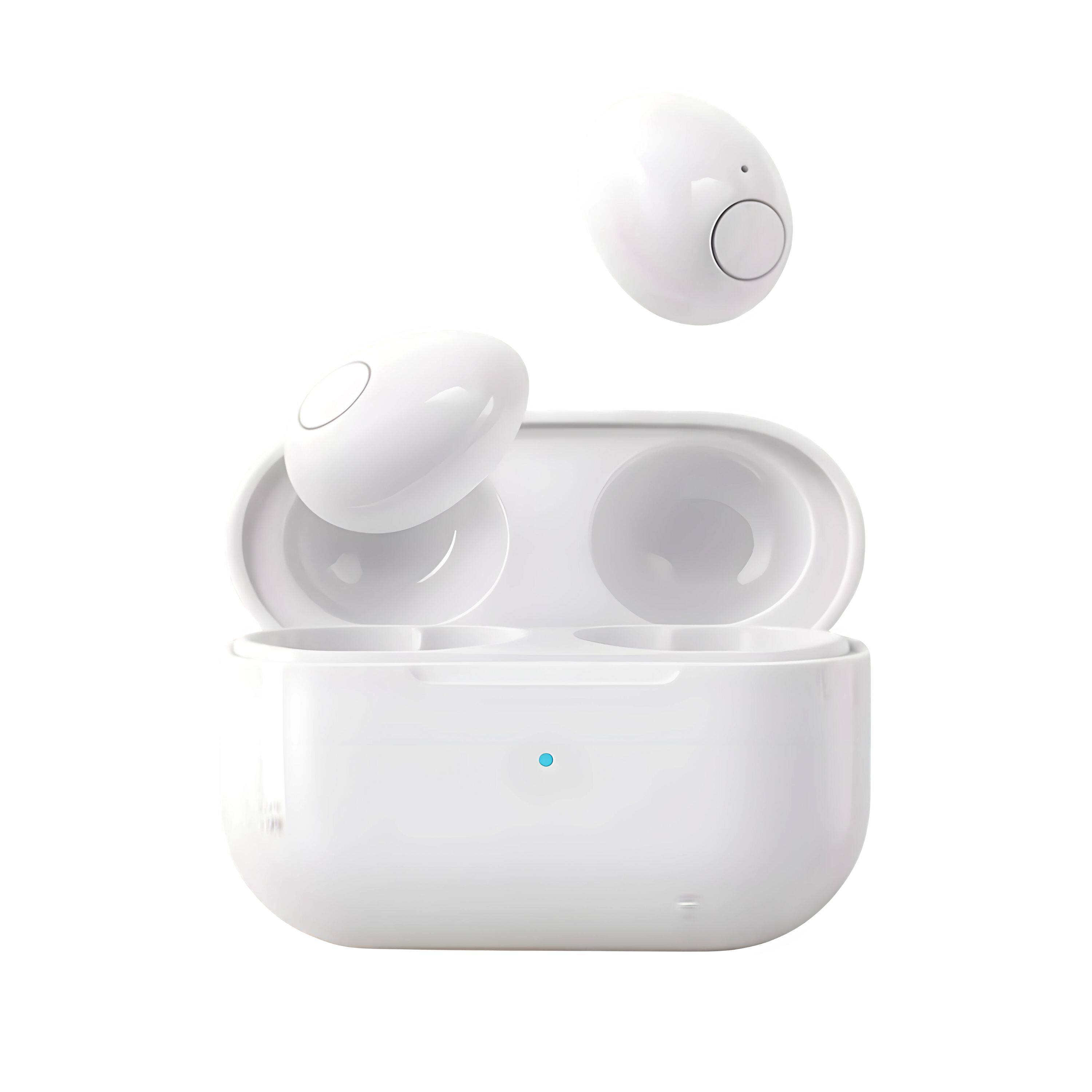 Front. Kitcheniva - Mini Invisible Bluetooth 5.2 Earbuds Wireless - White.