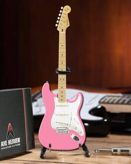 Axe Heaven - Fender Stratocaster Pink Mini Electric Guitar Replica FS-036 - Collectibles - Multicolor