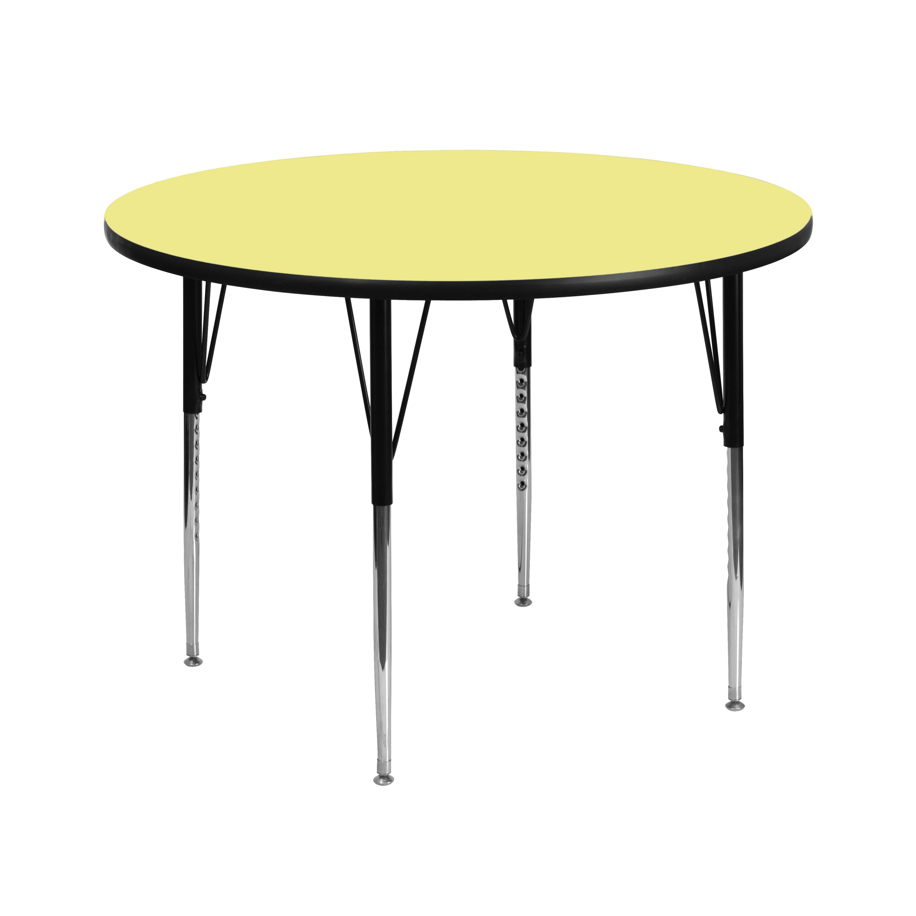 "Emma + Oliver - 42"" Round Laminate Adjustable Activity Table - Yellow" price history on PriceWatchPro