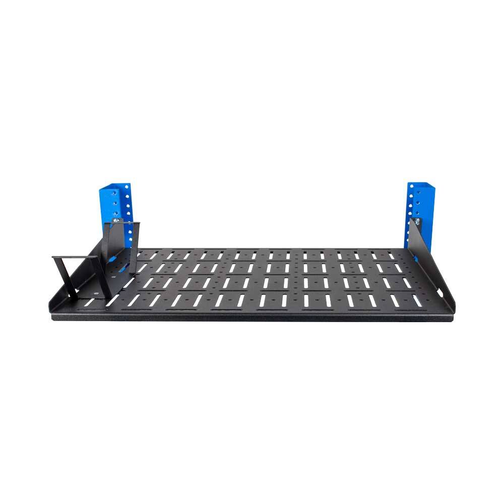 Alt View 2. RackSolutions - RackSolutions 1-Unit Mac Mini Vertical Bracket for Modular Shelf - Black.