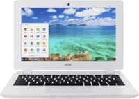 Front Zoom. Acer - 11.6" Chromebook - Intel Celeron - 2GB Memory - 16GB eMMC Flash Memory - Moonstone White.