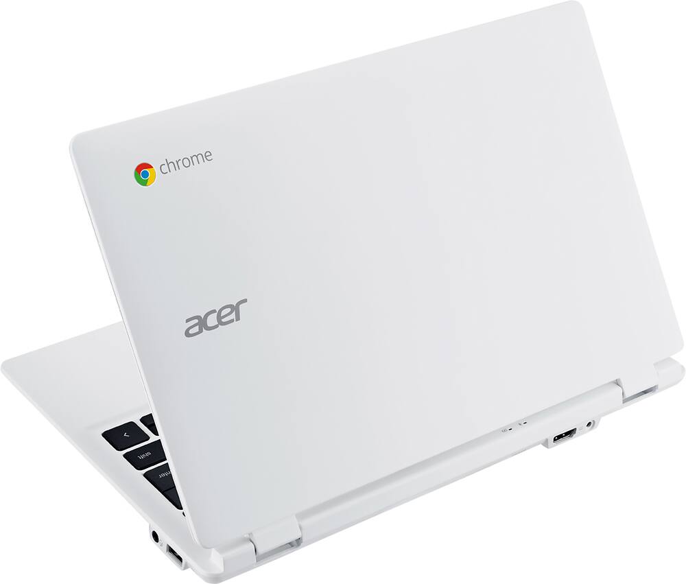 Alt View 11. Acer - 11.6" Chromebook - Intel Celeron - 2GB Memory - 16GB eMMC Flash Memory - Moonstone White.