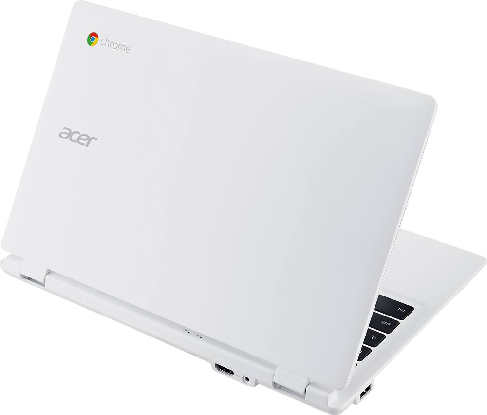 Alt View 13. Acer - 11.6" Chromebook - Intel Celeron - 2GB Memory - 16GB eMMC Flash Memory - Moonstone White.