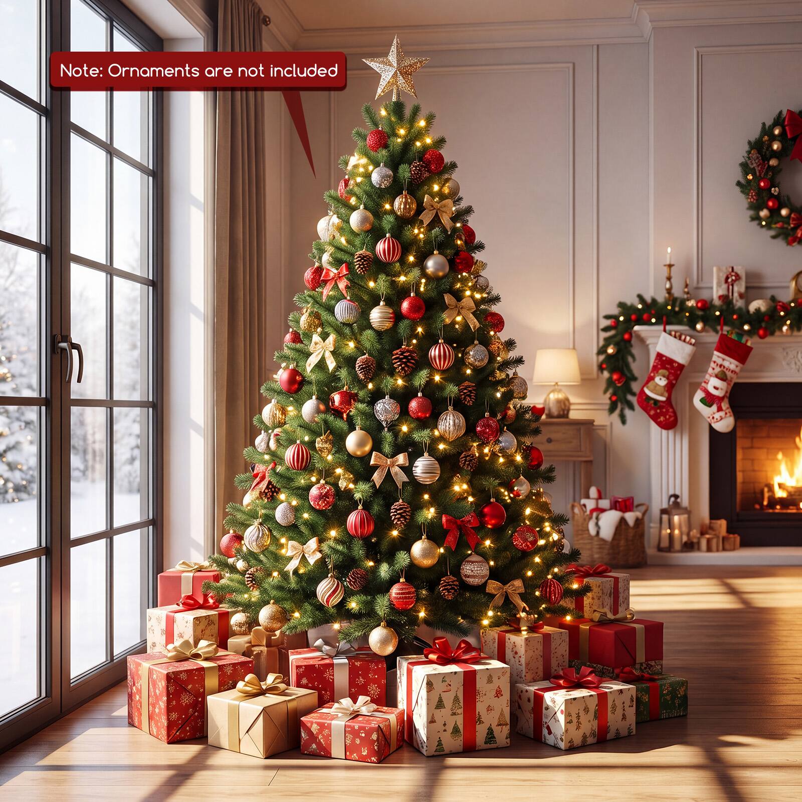 Note: Ornaments are not included