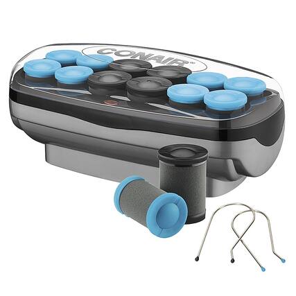 Angle. Conair - 12 Piece Ceramic Roller Set - Gray.