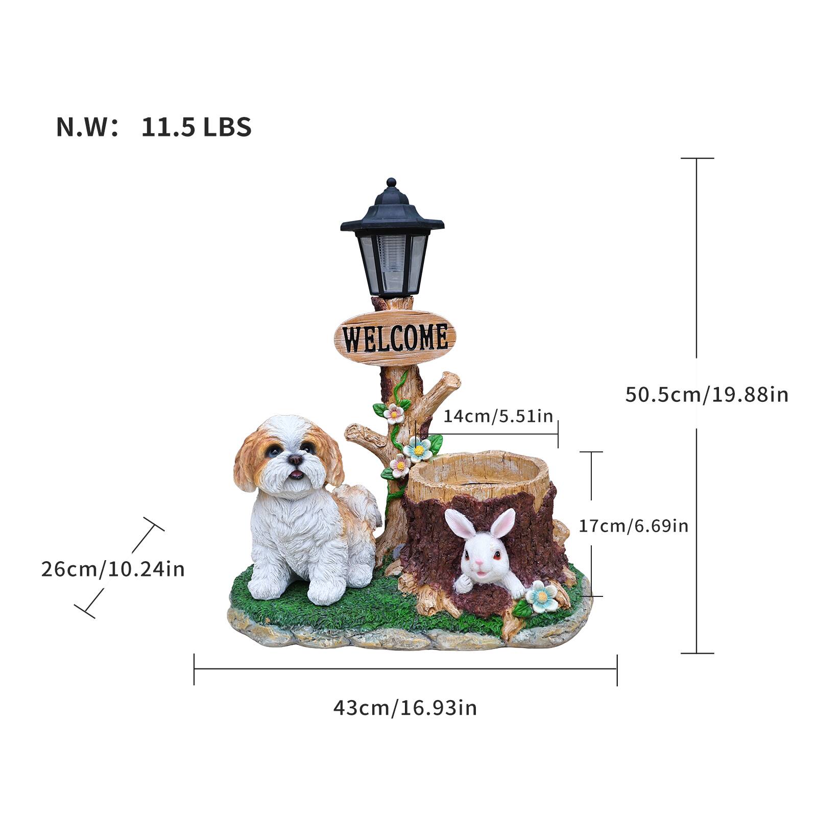 N.W: 11.5 LBS

WELCOME

50.5cm/19.88in  
14cm/5.51in  
17cm/6.69in  
26cm/10.24in  
43cm/16.93in