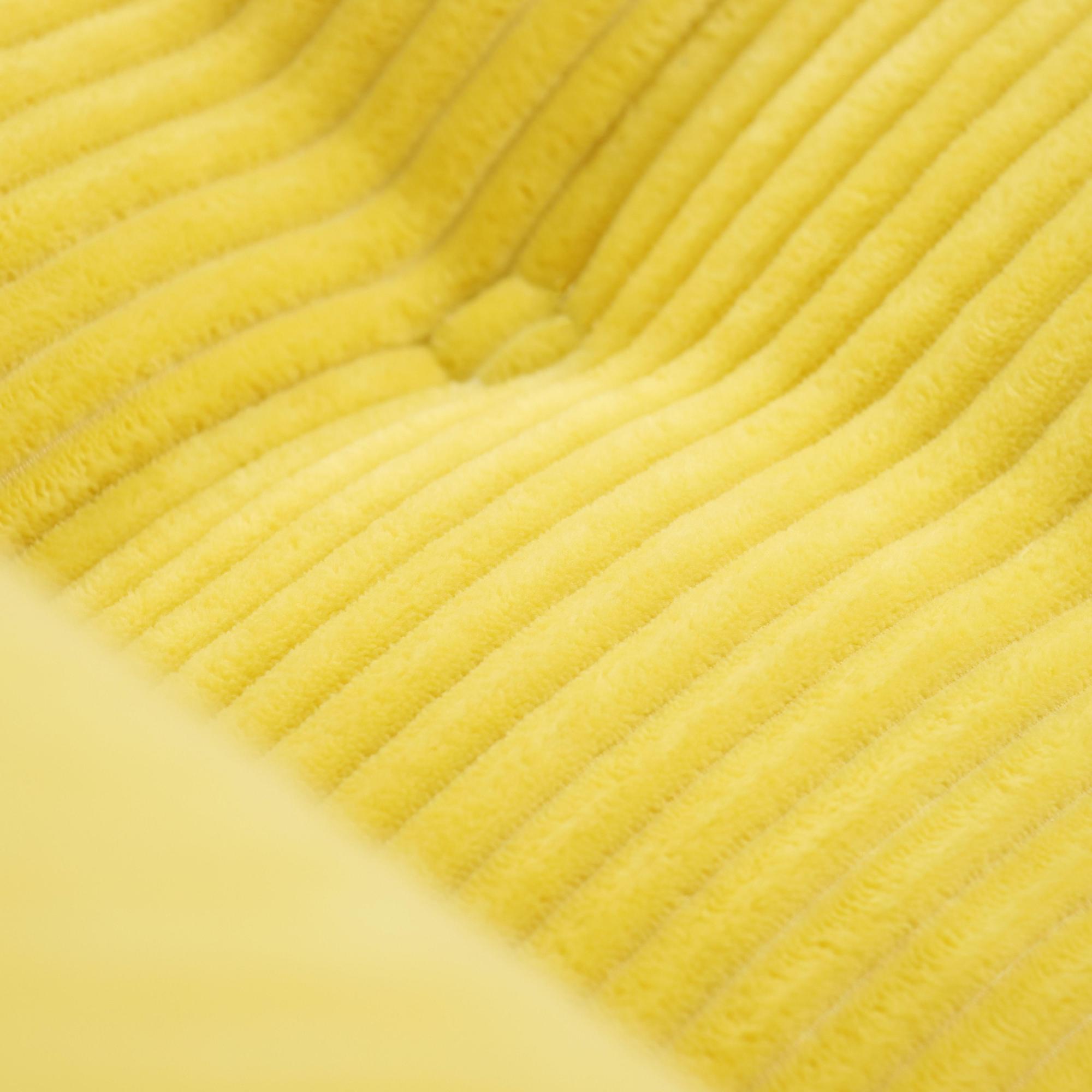 Alt View 5. GOODSILO - Corduroy Fabric Beanbag Couch for Living Room, Bedroom and Dorm, Cozy Fluffy Cloud Mini Couch - Yellow.