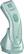 Angle. Conair - Satiny Smooth Women's Rechargeable Shaver - Spa Green.
