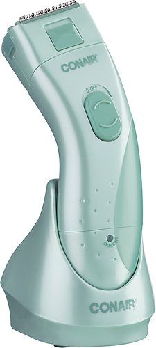 Angle Zoom. Conair - Satiny Smooth Women's Rechargeable Shaver - Spa Green.