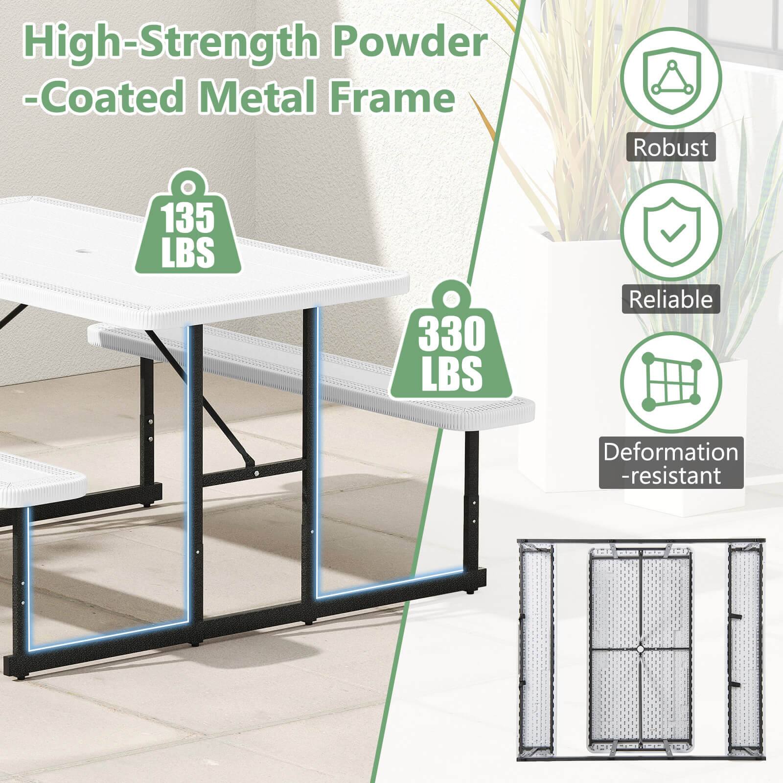 High-Strength Powder-Coated Metal Frame Robust 135 LBS 330 LBS Reliable Deformation-resistant