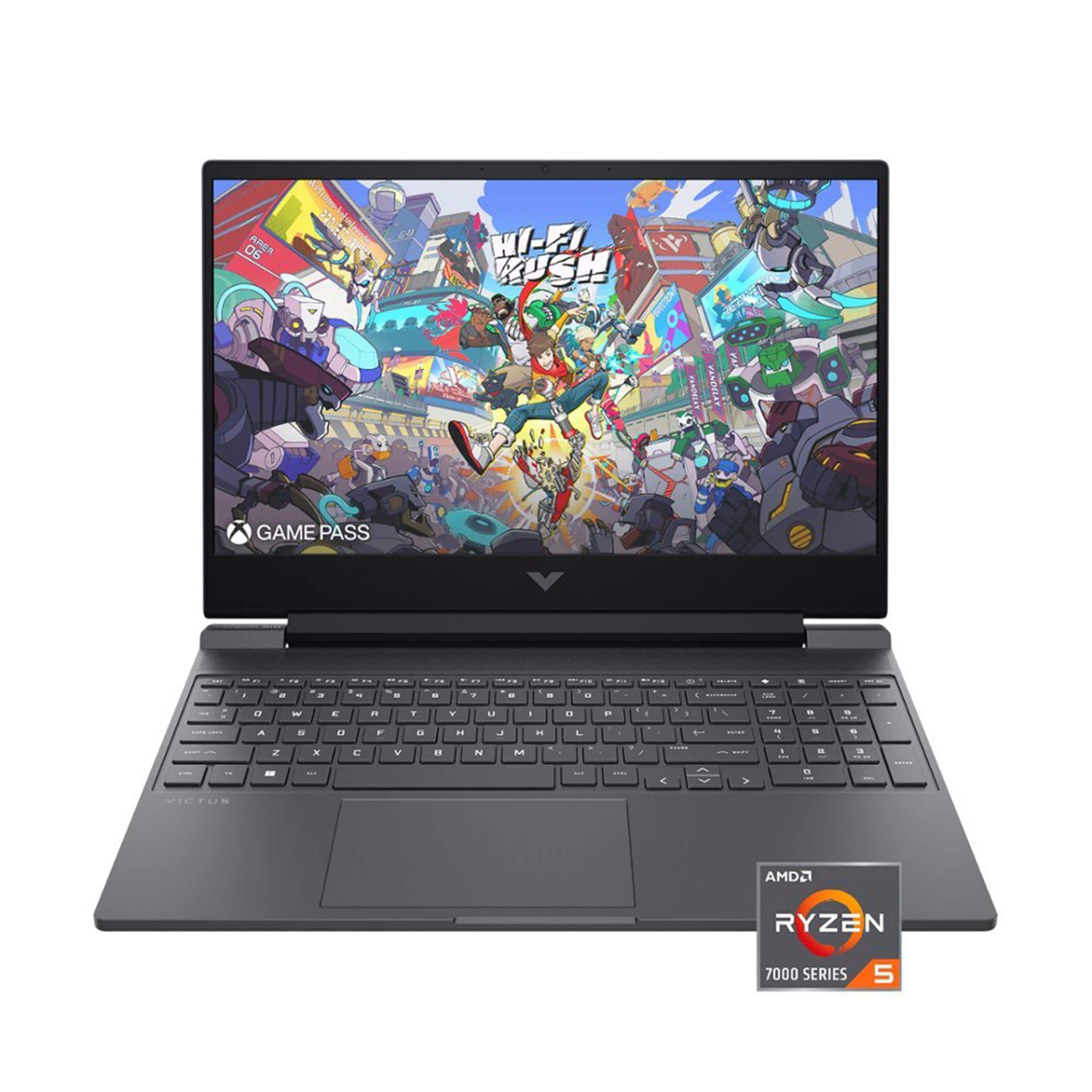 HP - Victus 15.6" FHD Gaming Laptop,AMD Ryzen 5-7535HS,16GB DDR5,512GB SSD,AMD Radeon RX 6550M,Win 11 - Mica Silver