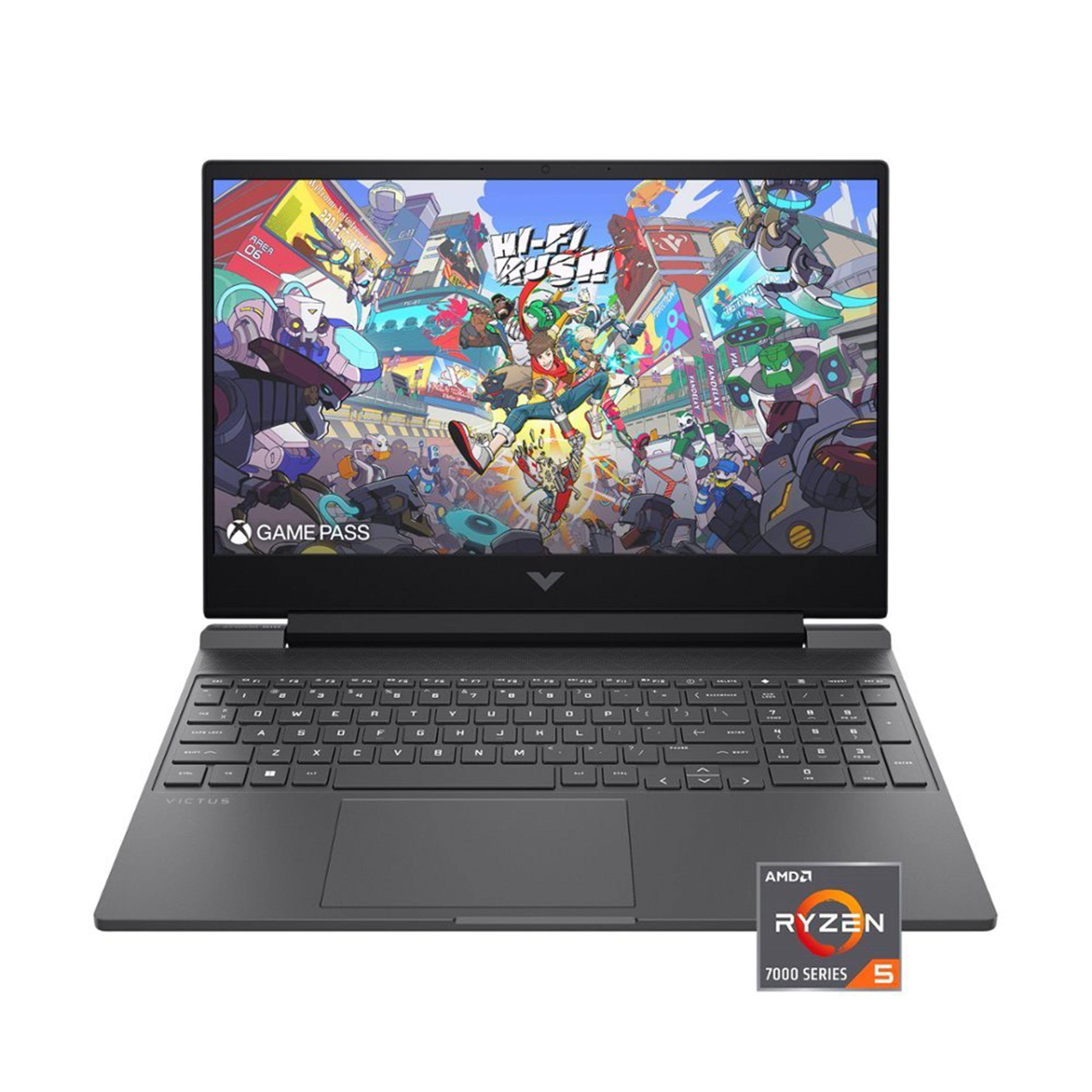 HP - Victus 15.6" FHD Gaming Laptop,AMD Ryzen 5-7535HS,16GB DDR5,512GB SSD,AMD Radeon RX 6550M,Win 11 - Mica Silver
