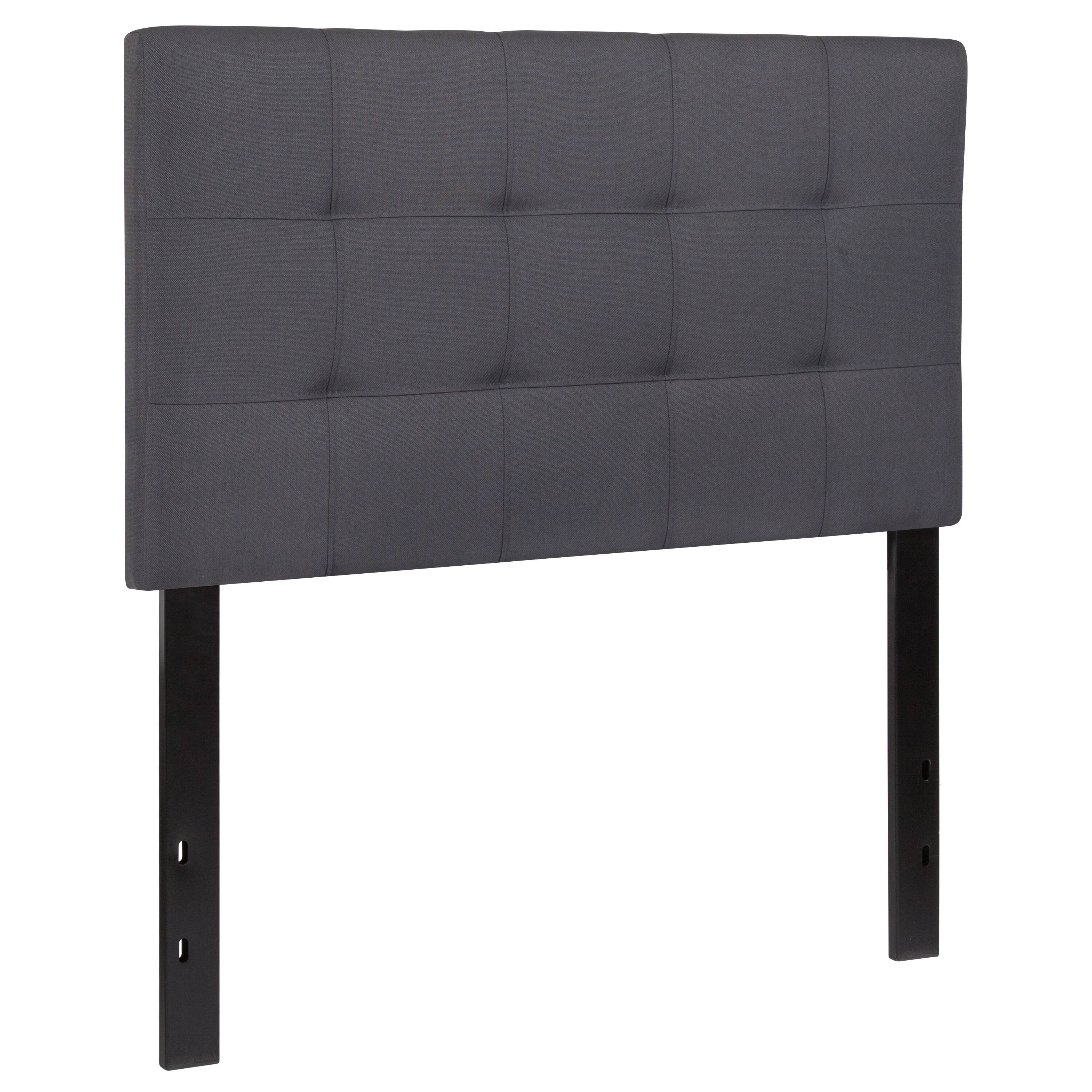 Alt View 1. Emma + Oliver - Quilted Tufted Upholstered Headboard - Dark Gray.