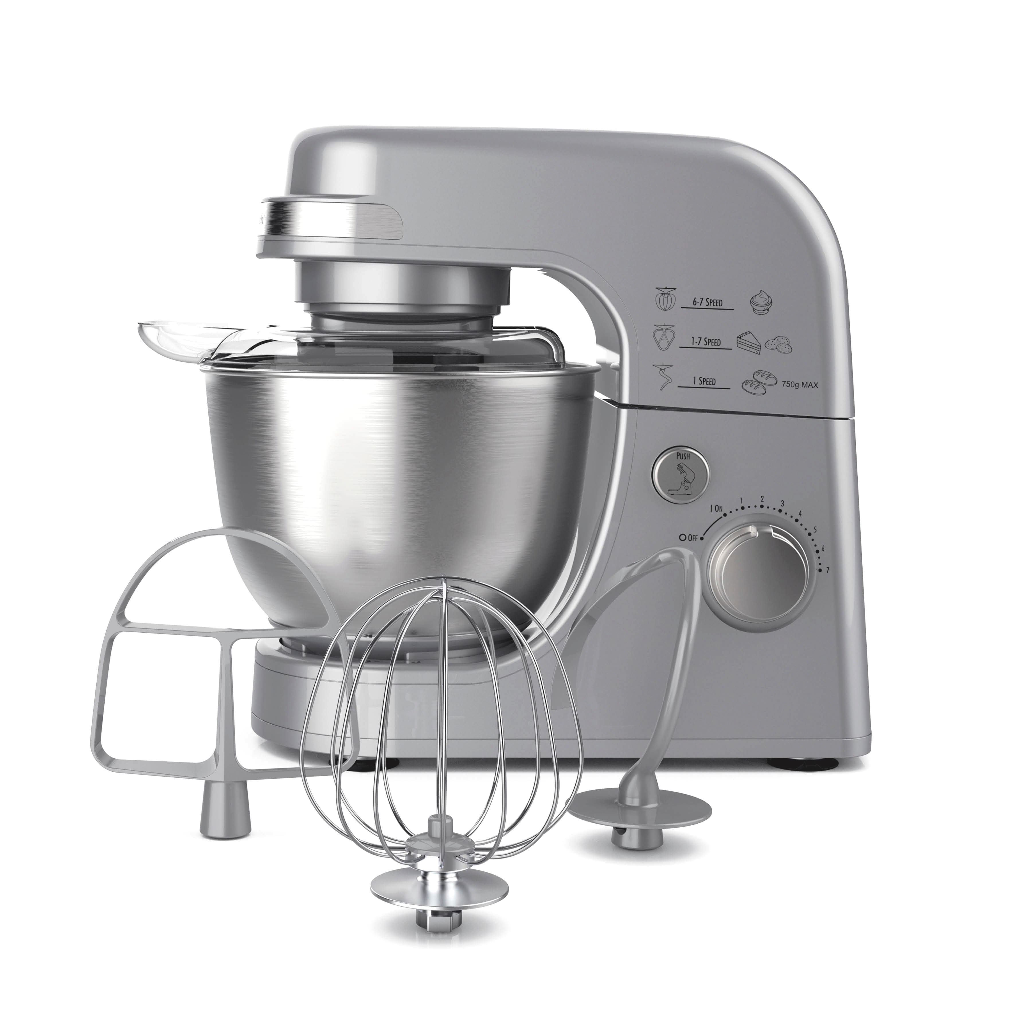 Hamilton Beach - Stand Mixer with 7 Speeds - Silver