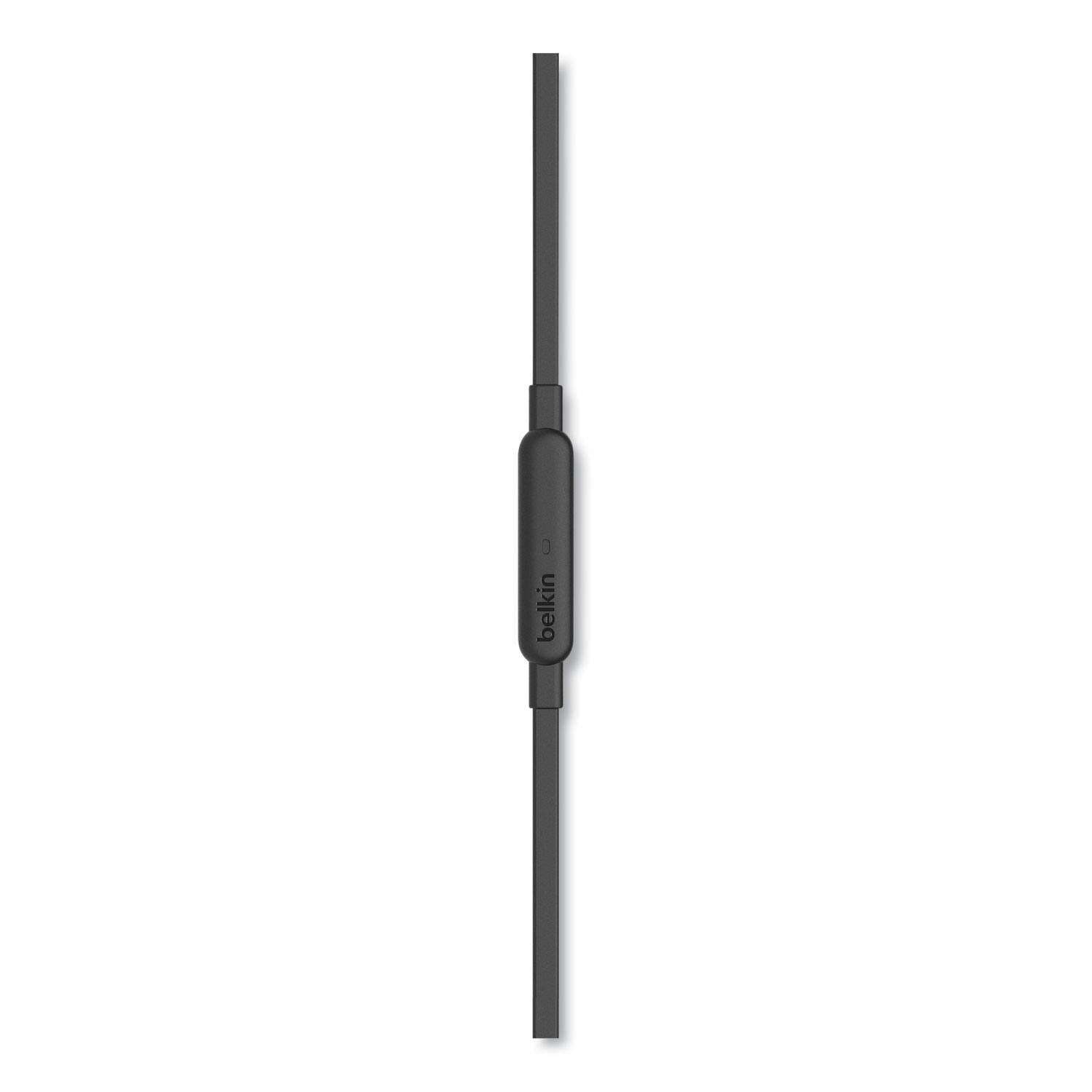 Alt View 4. Belkin - G3H0001BTBLK 44 in. Cord SOUNDFORM Headphones with Lightning Connector - Black - Black.