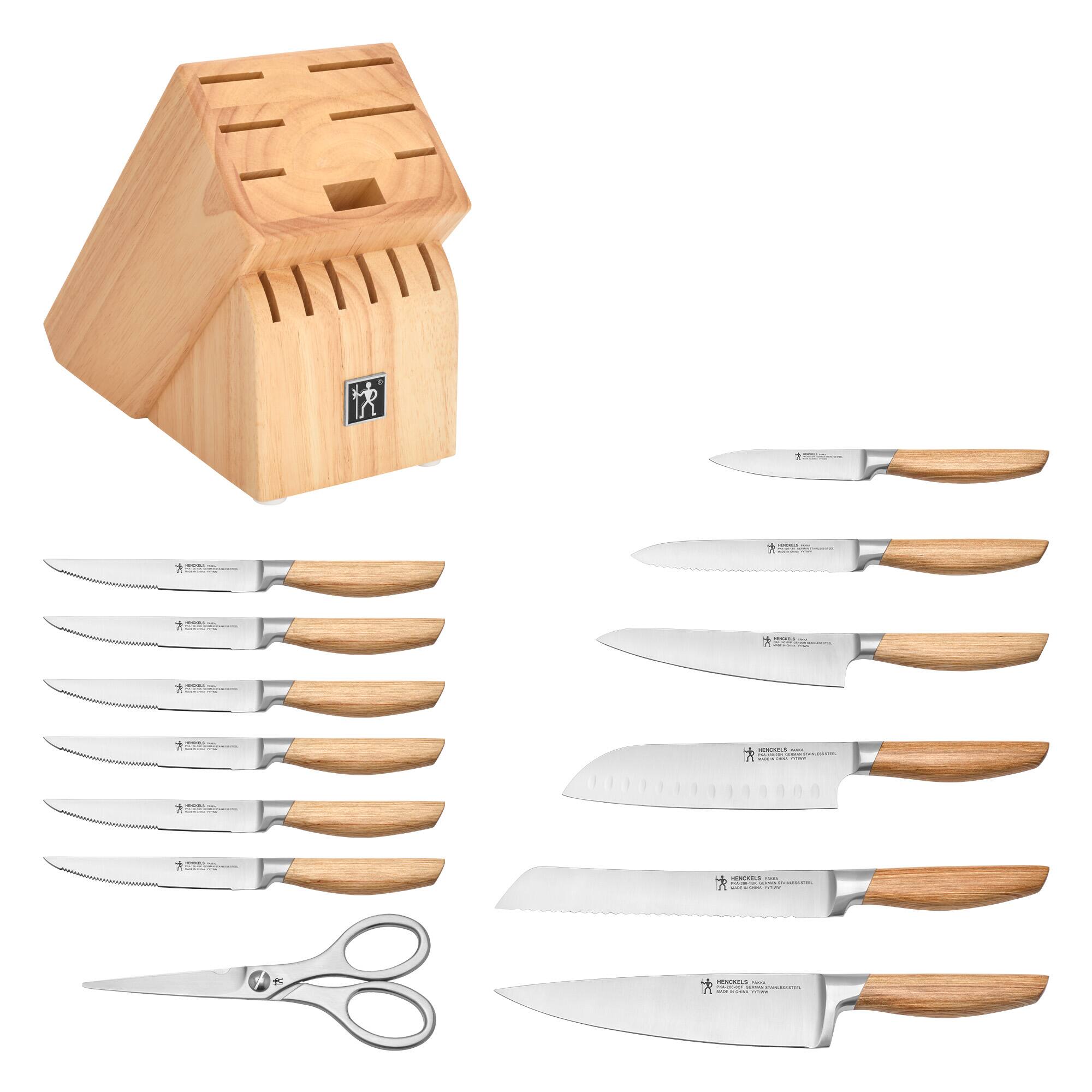 Alt View 2. Henckels - Henckels Pakka 14-pc Knife Block Set - Wood.