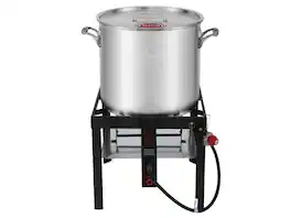 FEASTO - 60QT Seafood Boil Pot Kit - Silver