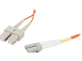 Cables to Go - C2G 33155 6.56 ft. LC/SC Duplex 62.5/125 Multimode Fiber Patch Cable - Orange Male to Male