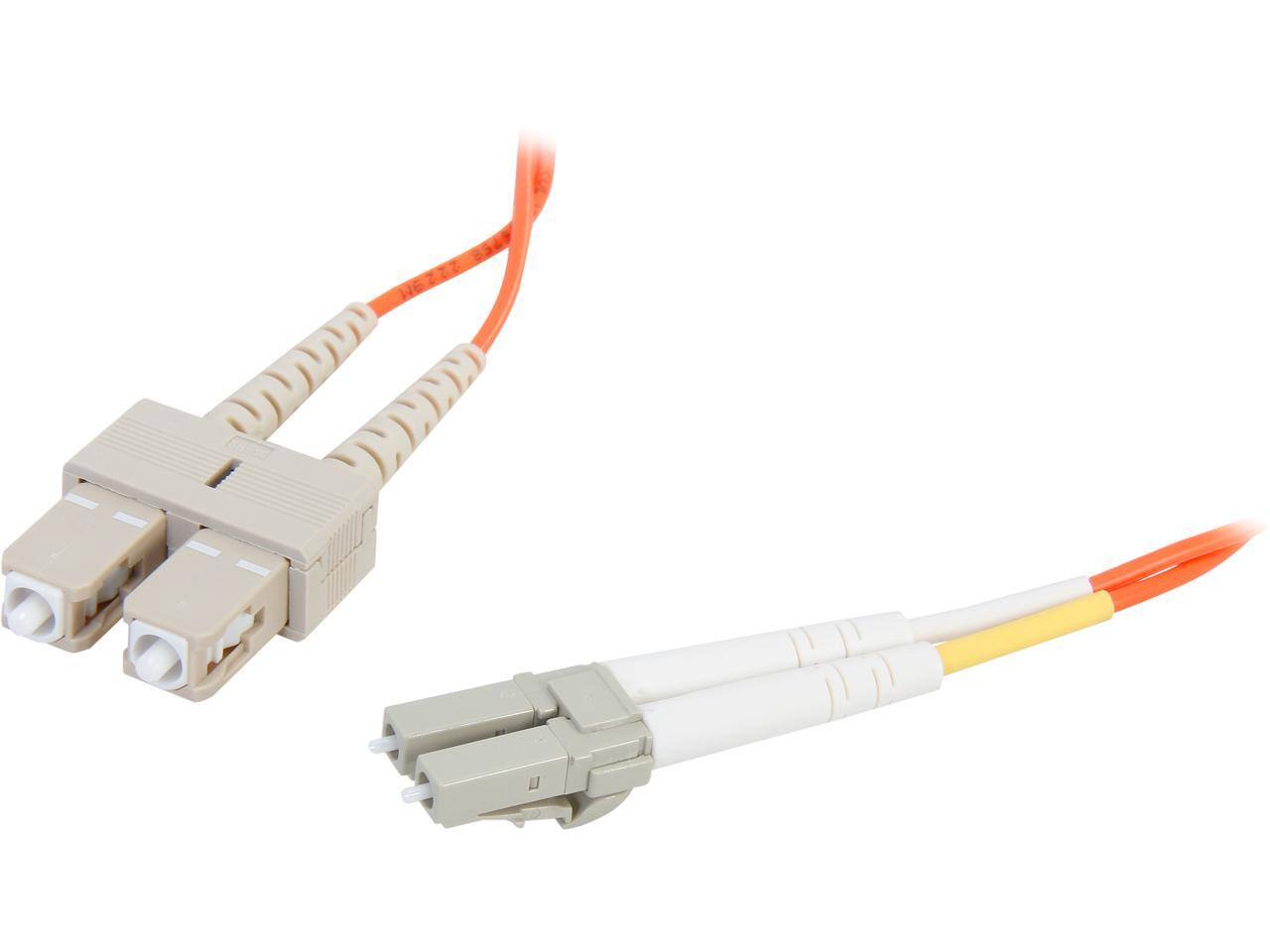 Front. Cables to Go - C2G 33155 6.56 ft. LC/SC Duplex 62.5/125 Multimode Fiber Patch Cable - Orange Male to Male.