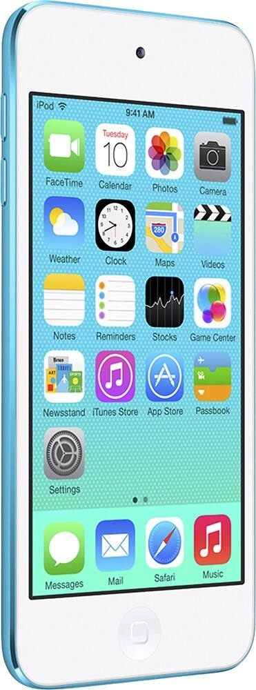 Front. iPod® - Geek Squad Certified Refurbished touch® 32GB MP3 Player (5th Generation) - Blue.