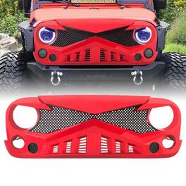 AMERICAN MODIFIED - Hawke Front Replacement Grille for 07-18 Jeep Wrangler JK - Red