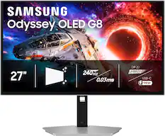 SAMSUNG Odyssey OLED G8 27" 240Hz 0.03ms DP 2.1 UHBR20 USB-C 98W