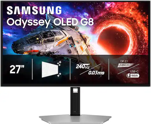 SAMSUNG Odyssey OLED G8 27" 240Hz 0.03ms DP 2.1 UHBR20 USB-C 98W