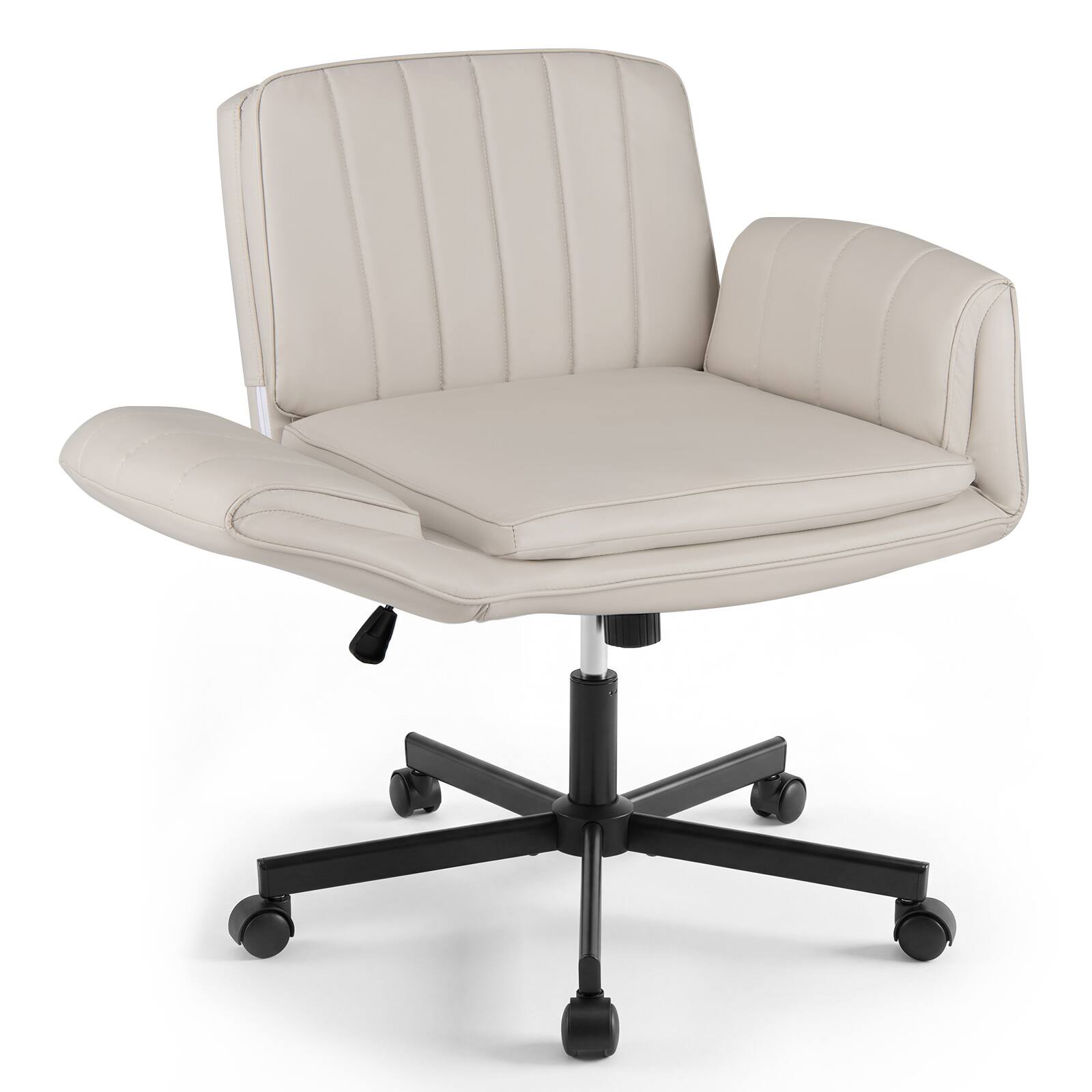 Costway Criss Cross Office Chair with 5 Level Adjustable Arms & Wheels ...