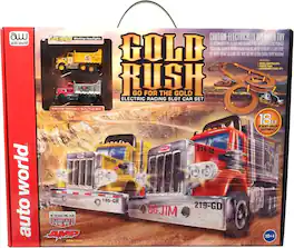 PopMarket - Auto World - Gold Rush: Go for the Gold HO Slot Car Race Set 18' - COLLECTIBLES - Multicolor