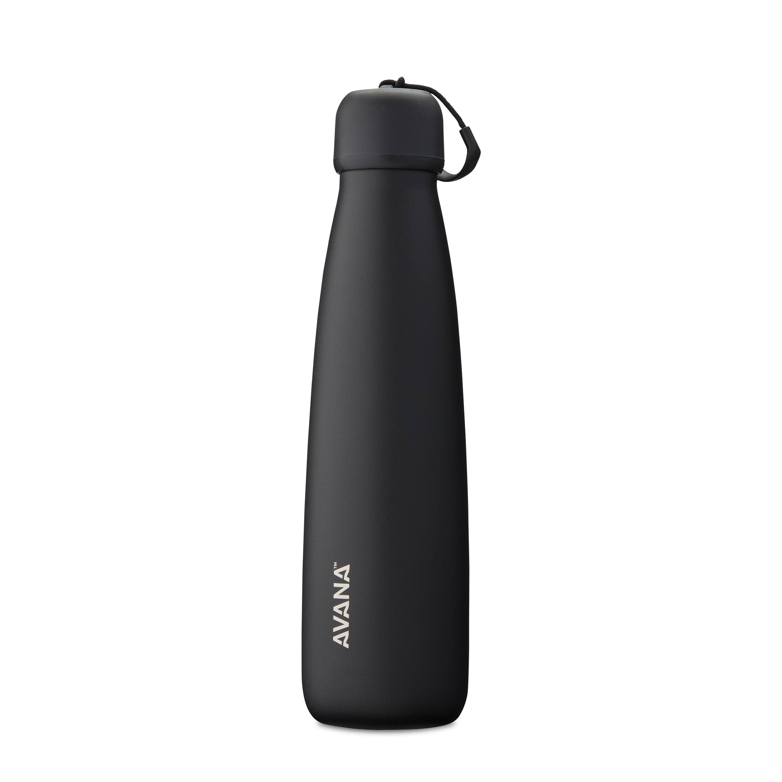 Angle. Avana - Ashbury Insulated Stainless Steel 18 oz. Water Bottle - Onyx.