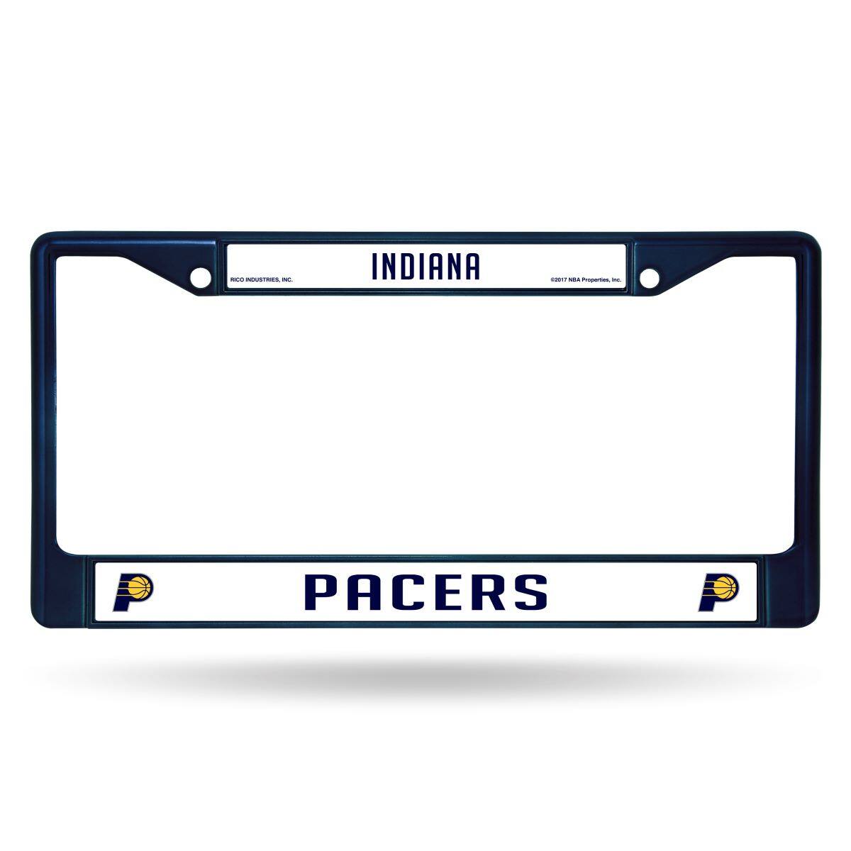 Indiana Pacers Chrome Metal (Navy Painted) License Plate Frame